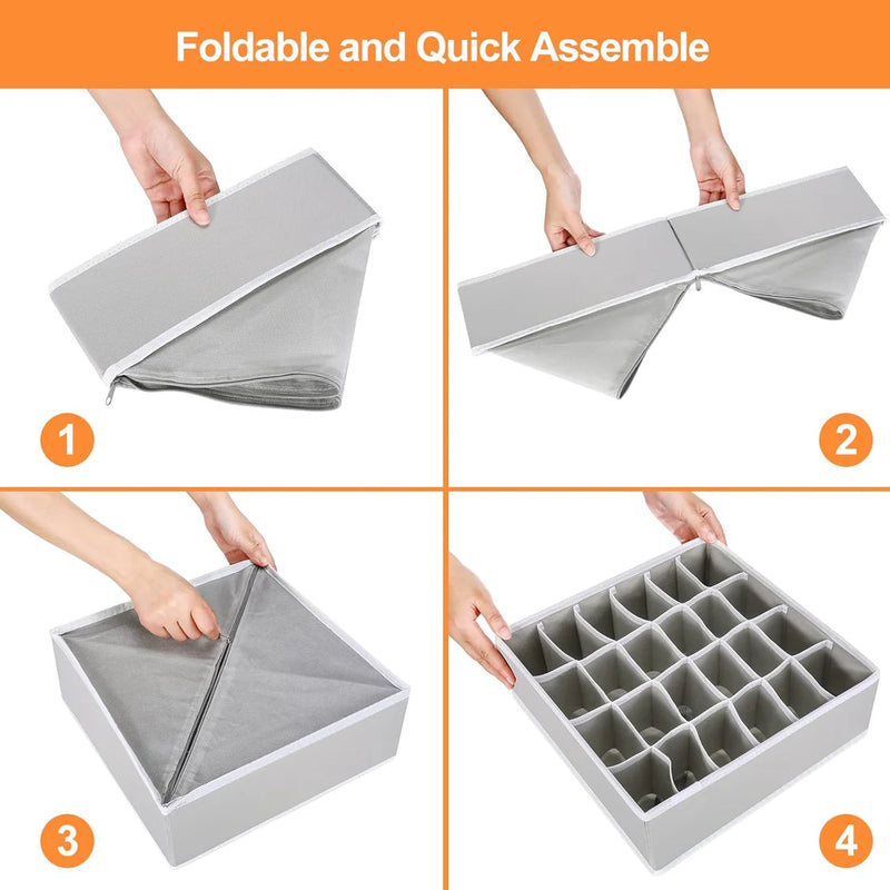 OrgaBox 4 - Organizador De Ropa Interior COMPRE 1 Y RECIBA 4 💥 - ¡4 Compartimentos Individuales!